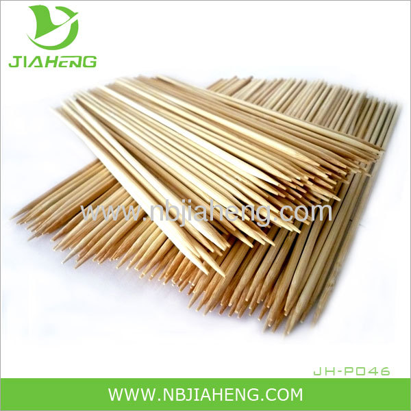 100 bamboo skewers 4" inch wood sticks bbq shish