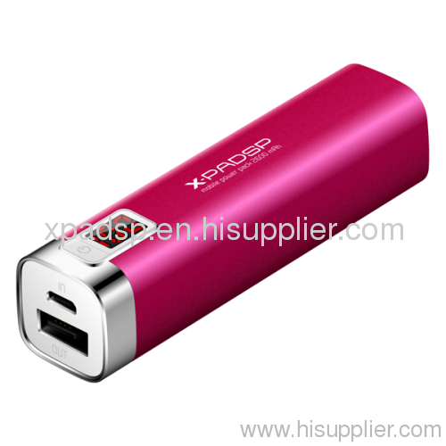 Power Banks with Aluminum Alloy Case and 2,600mAh Capacity, Measures 91 x 23 x 23mm