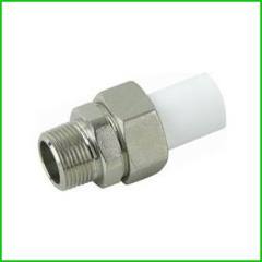 PPR Long Male Screw Thread Union with Nickel Plated Brass Fittings