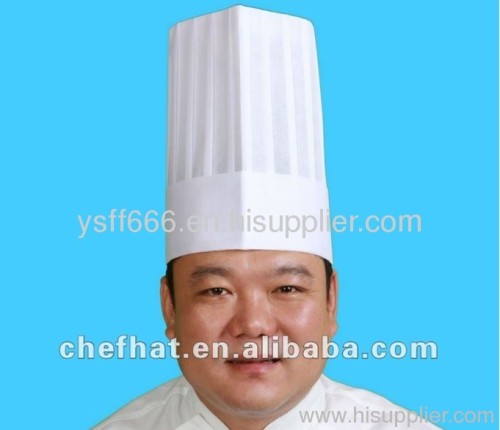 Non woven flat top chef hat