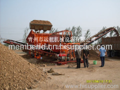 Roller screen sand machine work scene