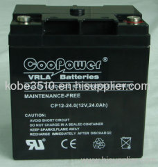 Lead acid battery 12V24AH