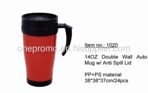 Plastic Double Wall Coffee Mug