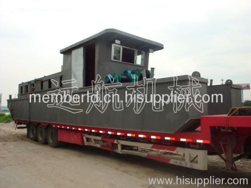 Cutter-suction type pumping large junk delivery scene