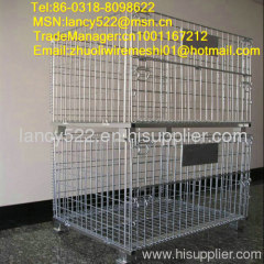 stainless steel rolling metal storage cage supply in Anping