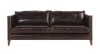 Brown Leather Restaurant Sofa