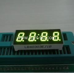 common cathode 4 digit 0.30" green 7 segment led clock disp