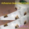 Custom clear stickers for glass & plastic bottles,custom PVC or PET transparent labels