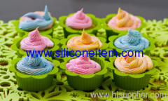 Silicon Flower Cupcake Molds