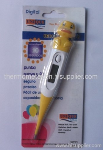 cartoon digital thermometer