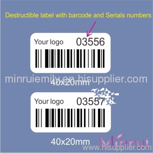 custom security barcode stickers