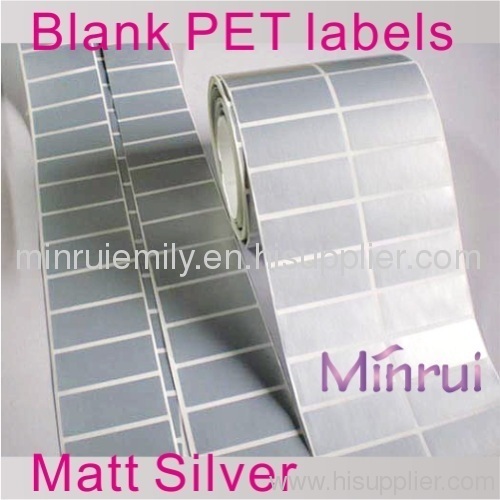custom blank pet label rolls