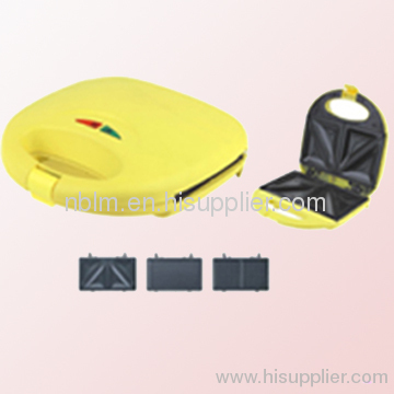 Yellow Exterior Sandwich Maker