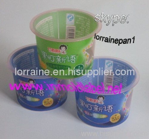 IML label for plastic cup