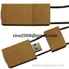 recycled paper usb disk with lanyard , ECO friendly usb disk, promotional gift