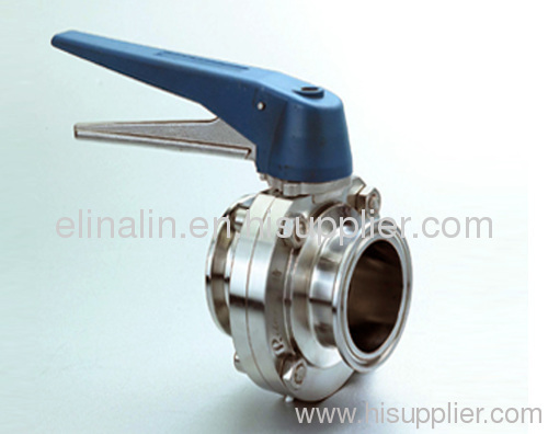 ss304 ss316l sanitary stainless steel clamped end butterfly valve (3A,DIN,SMS,ISO,RJT,DS,BS)