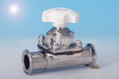 ss304 ss316l sanitary stainless steel clamped diaphragm valve