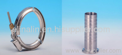 ss304 ss316l sanitary stainless steel clamped hose coupling