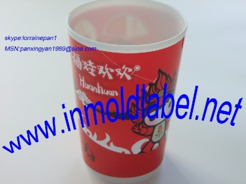 IML label for plastic cup