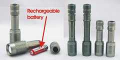 aluminum cree xml-t6 telescopic zoom dimmable highlight led flashlight
