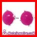 pink glass bubble earrings