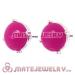 pink glass bubble earrings