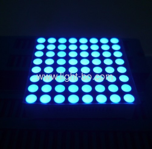 2.05mm 8 x 8 ultra bright blue dot matrix led displays for elevator position indicators and display screens