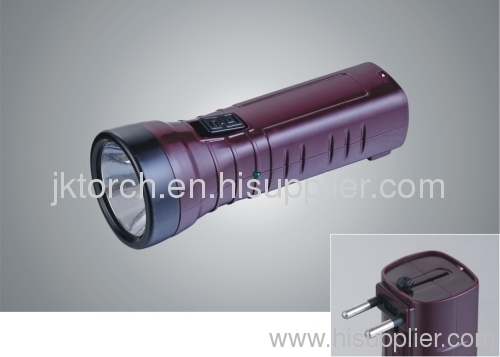 Brown ABS LED rechargeable torch