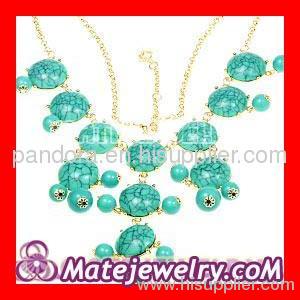 J Crew turquoise bubble necklaces wholesale