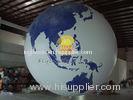 Fireproof Large Earth Balloons Globe for Weather service , Inflatable Ground Balloon