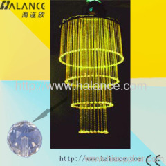 Stainless steel Hotel decoration optic fiber chandelier