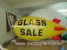 Attractive Yellow Inflatable Advertising Helium Zeppelin with Two Sides Digital Printing