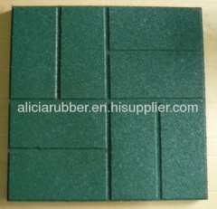 Walkway brick rubber tiles rubber pavers