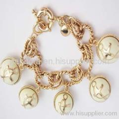 J Crew anchor bead charm bracelet wholesale