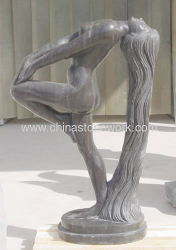 black marble Abstract Statue