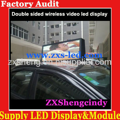 wireless double sided car adcertising display