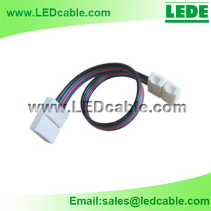 LED Strip to Strip Solderless Connector with Wire