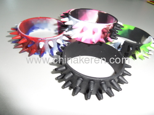 Silicone black burr bracelet