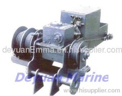 Pneumatic plane-move accommodation ladder winch