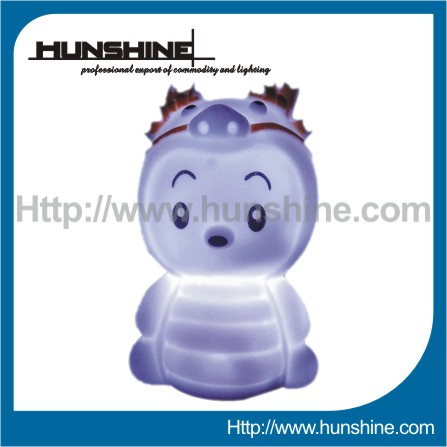 PVC Cute Gragon Shape 3LED night light