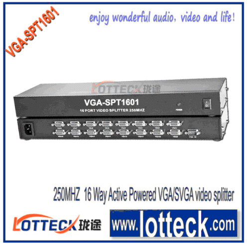 16 Way Active Powered VGA/SVGA video splitter