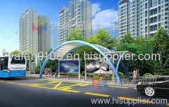 bus shelter outdoor advertising equipment scolling images