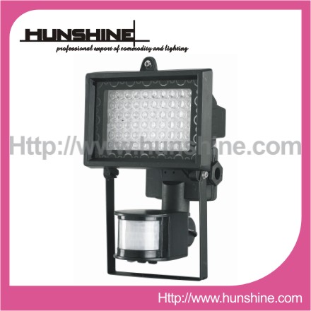 60LED outdoor motion sensor luminaire lighting