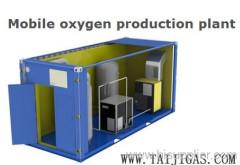 Mobile oxygen production plant