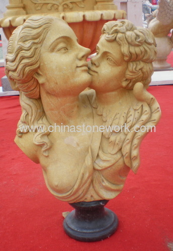 kissing couple Marble Bust