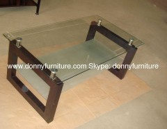 Rectangle glass tea table