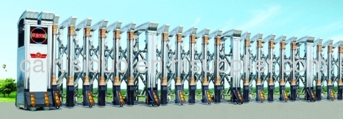 Automatic telescoping gate