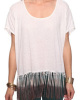 ombre fringe tee