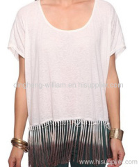 ombre fringe tee