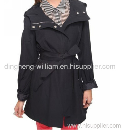 coat jacket belted hooded women